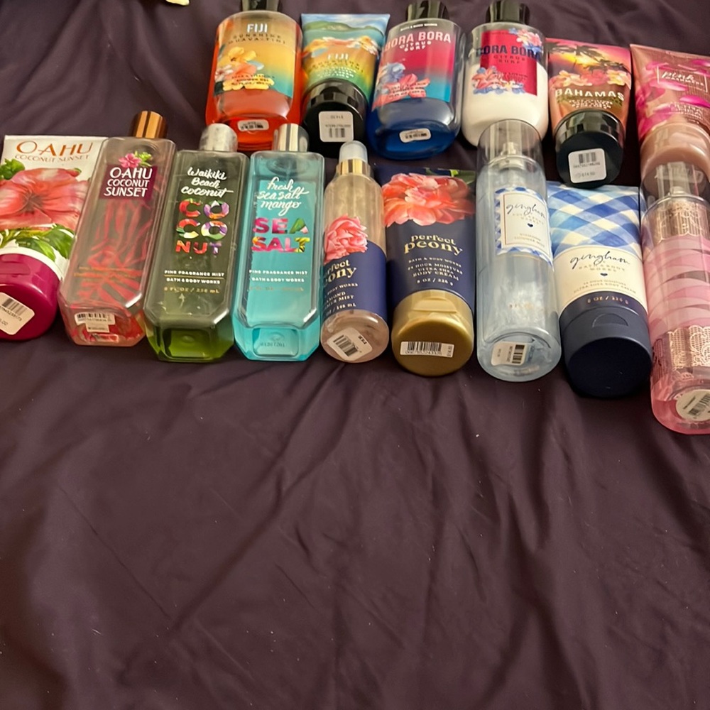 Slightly used Bath and Body works products